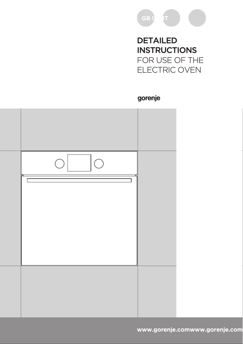 Page n°1 - Manuel utilisateur Gorenje BO635E11XUK