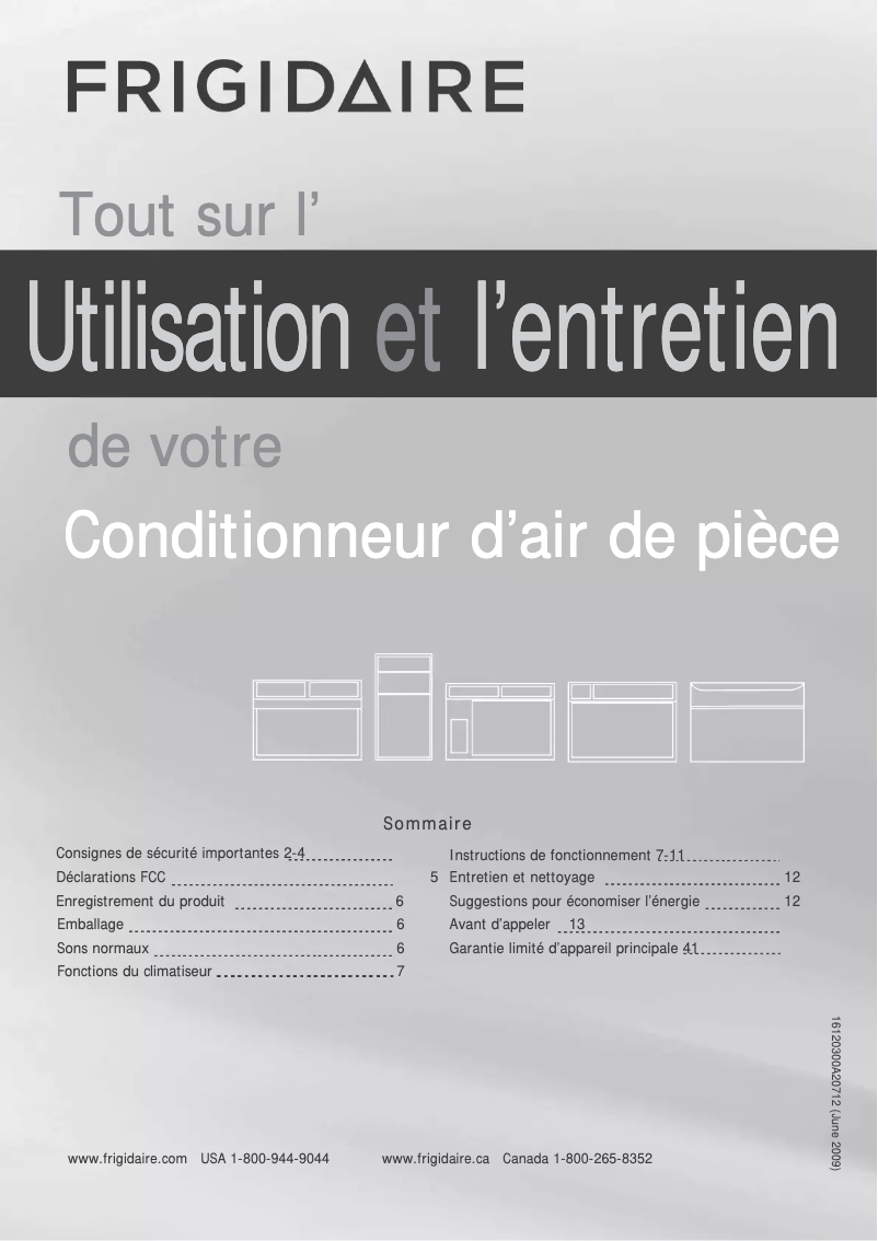 Page n°1 - Manuel utilisateur Frigidaire FHWW153WBE