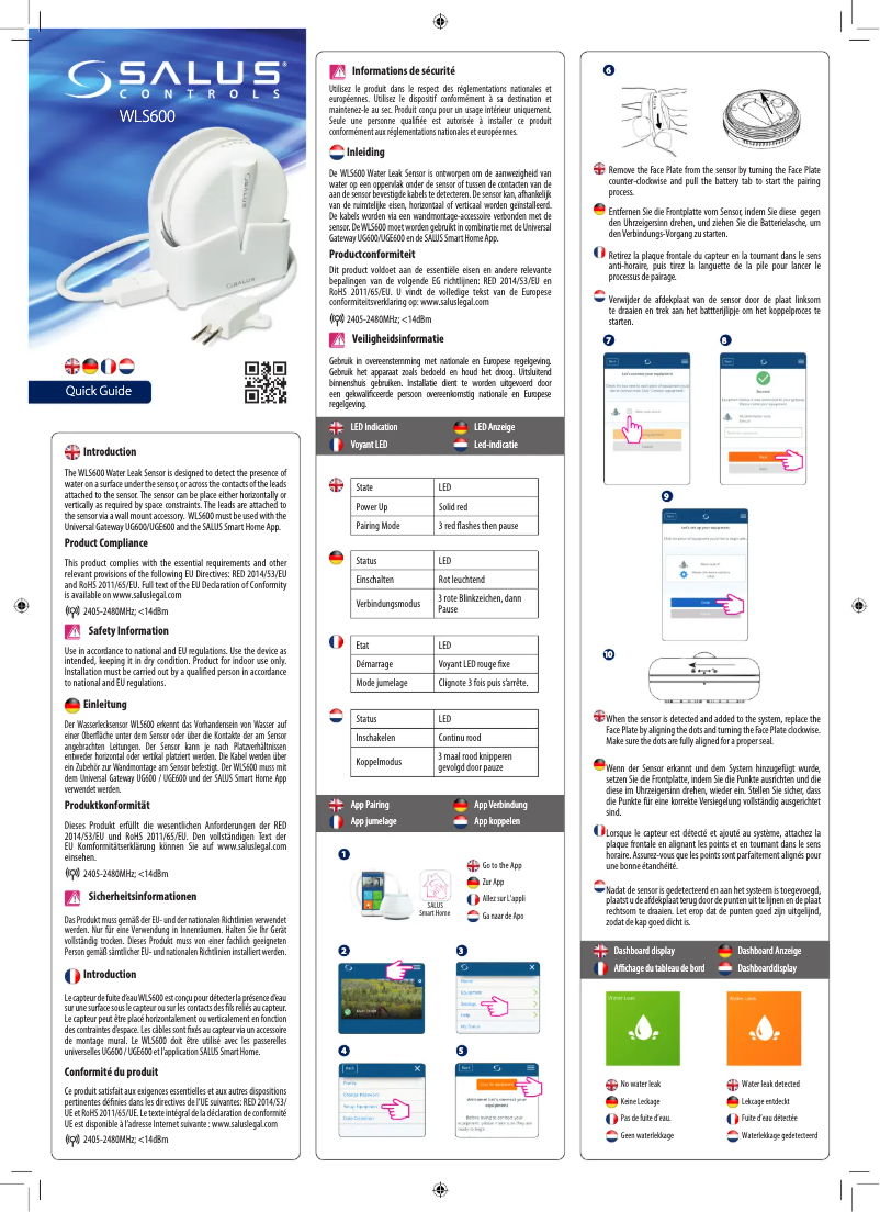 Image de la première page du manuel de l'appareil WLS600