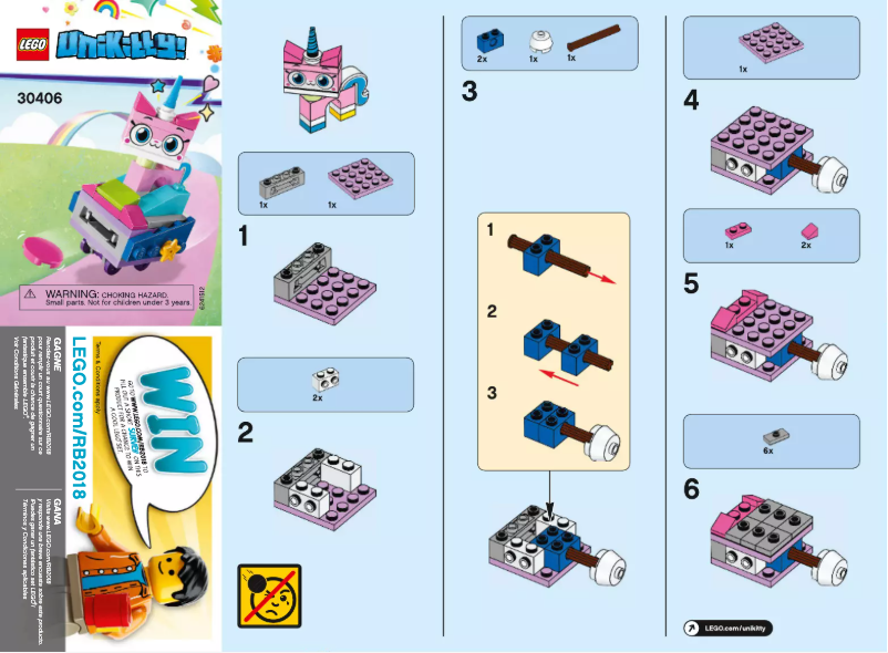 Page 1 de la notice Manuel utilisateur Lego Unikitty 30406