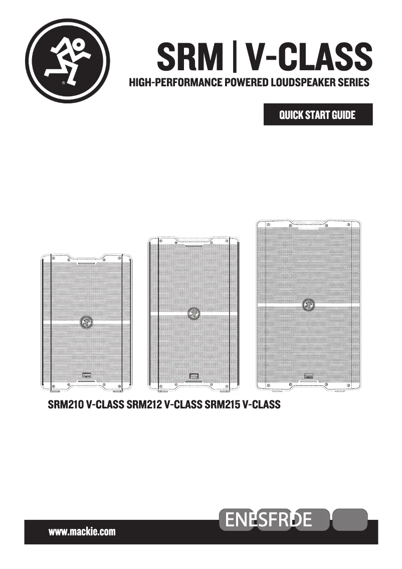 Image de la première page du manuel de l'appareil V-Class SRM210