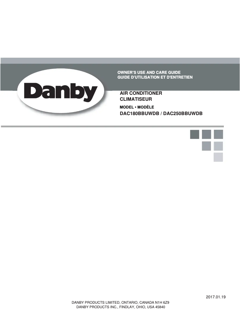 Page n°1 - Manuel utilisateur Danby DAC180BBUWDB