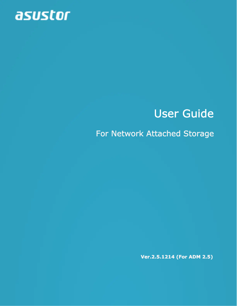 Image de la première page du manuel de l'appareil Asustor AS6302T