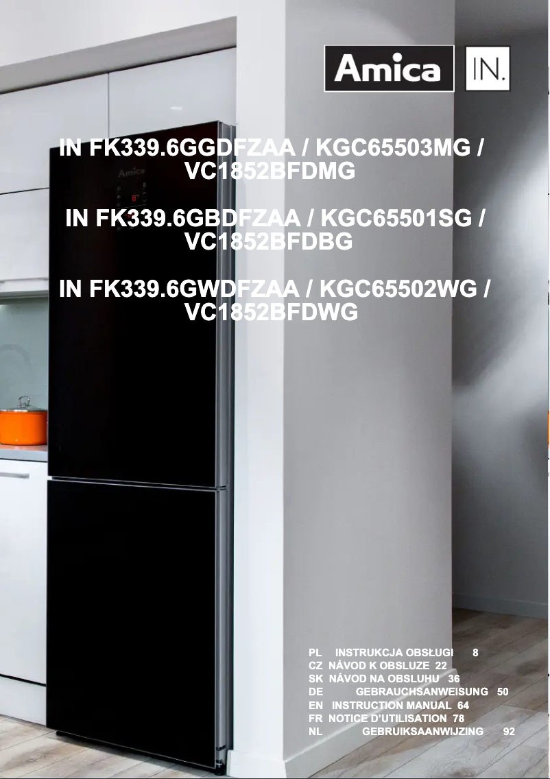 Page n°1 - Manuel utilisateur Amica IN FK339.6GGDFZAA