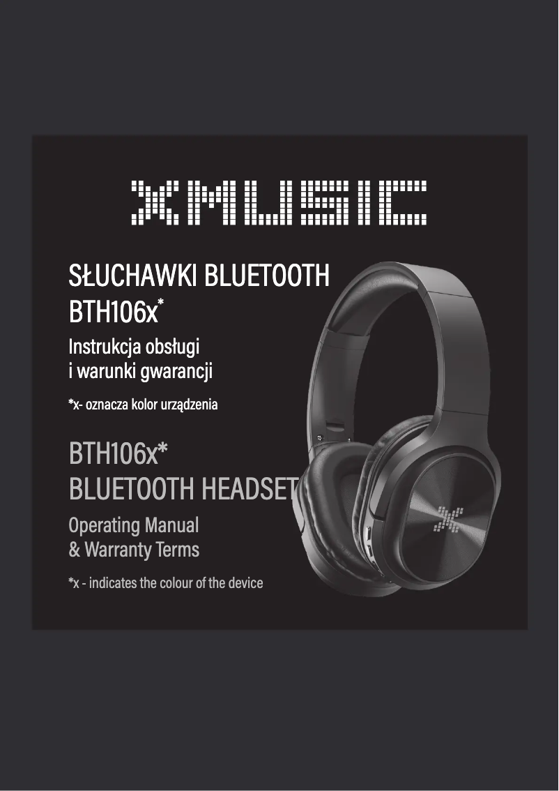 Image de la première page du manuel de l'appareil BTH106K