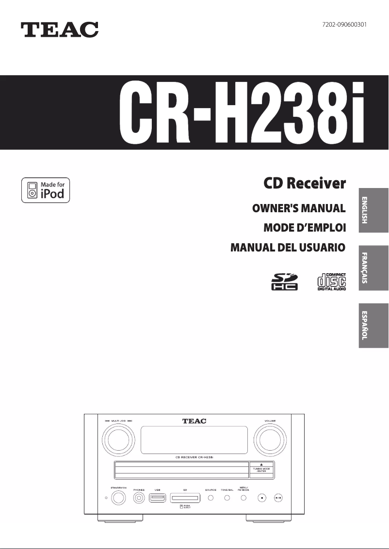 Page n°1 - Manuel utilisateur Teac CR-H238I B