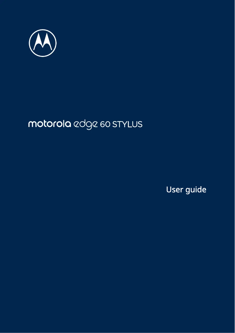 Page 1 de la notice Manuel utilisateur Motorola Moto G Stylus