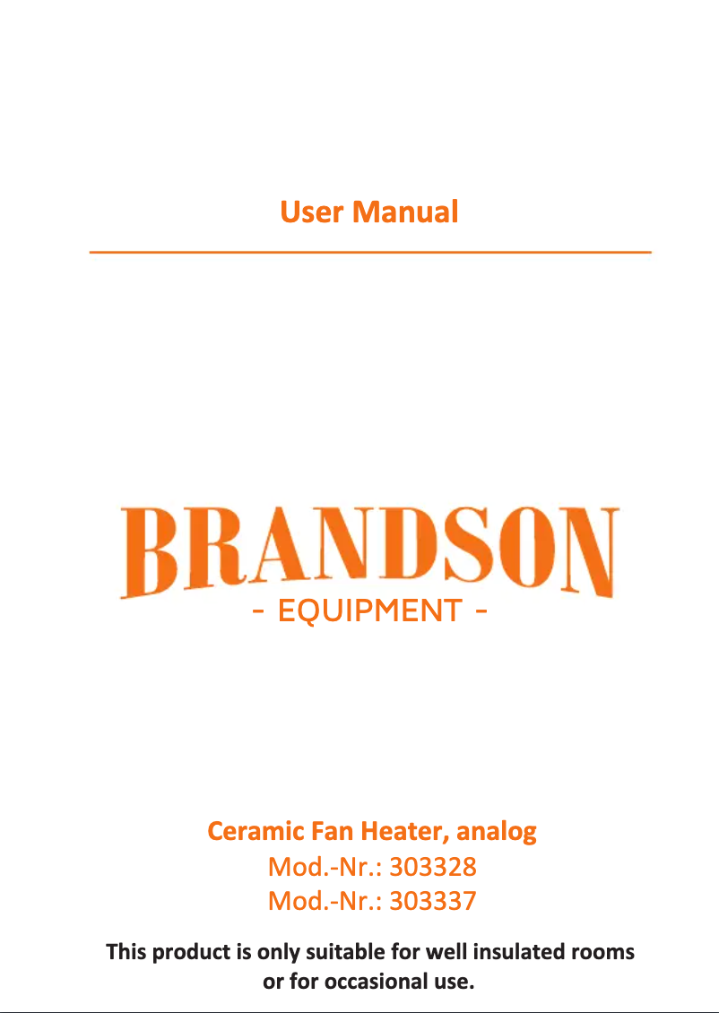 Page n°1 - Manuel utilisateur Brandson 303328