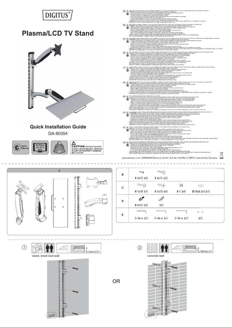 Page 1 de la notice Manuel utilisateur Digitus DA-90354