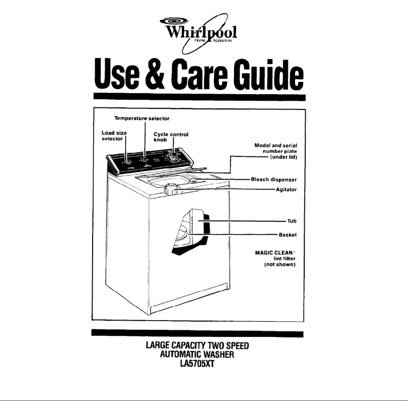 Image de la première page du manuel de l'appareil LA5705XT