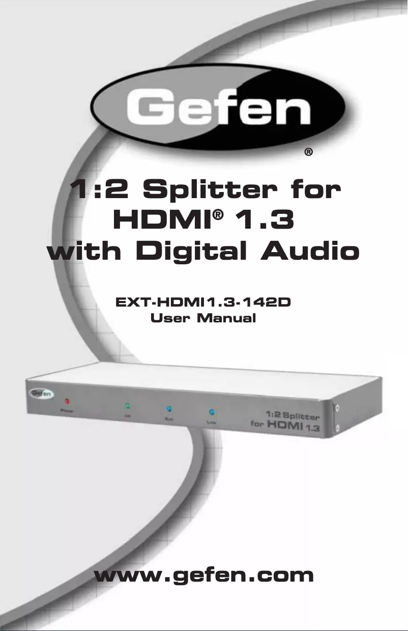 Image de la première page du manuel de l'appareil EXT-HDMI1.3-142D