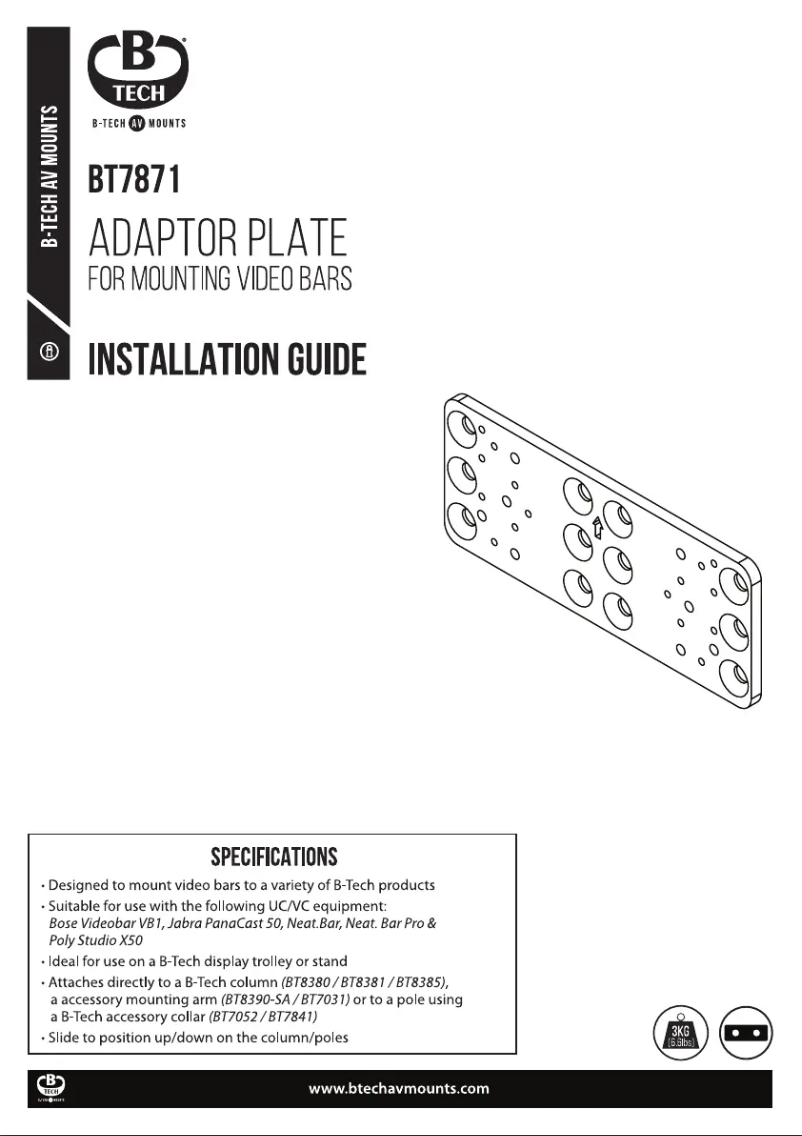 Page n°1 - Manuel utilisateur B-Tech BT7871