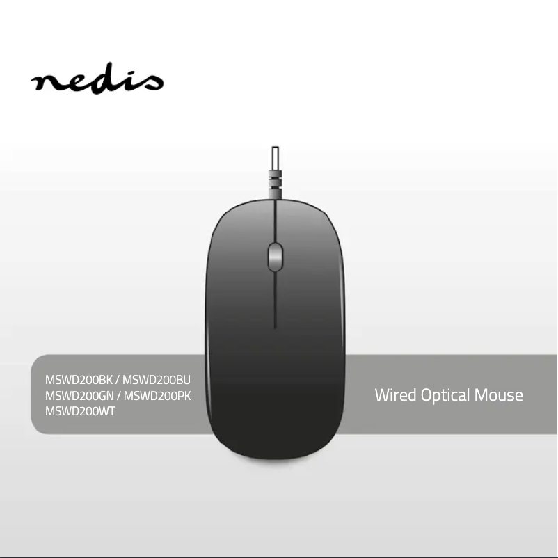 Page 1 de la notice Manuel utilisateur Nedis MSWD200BU