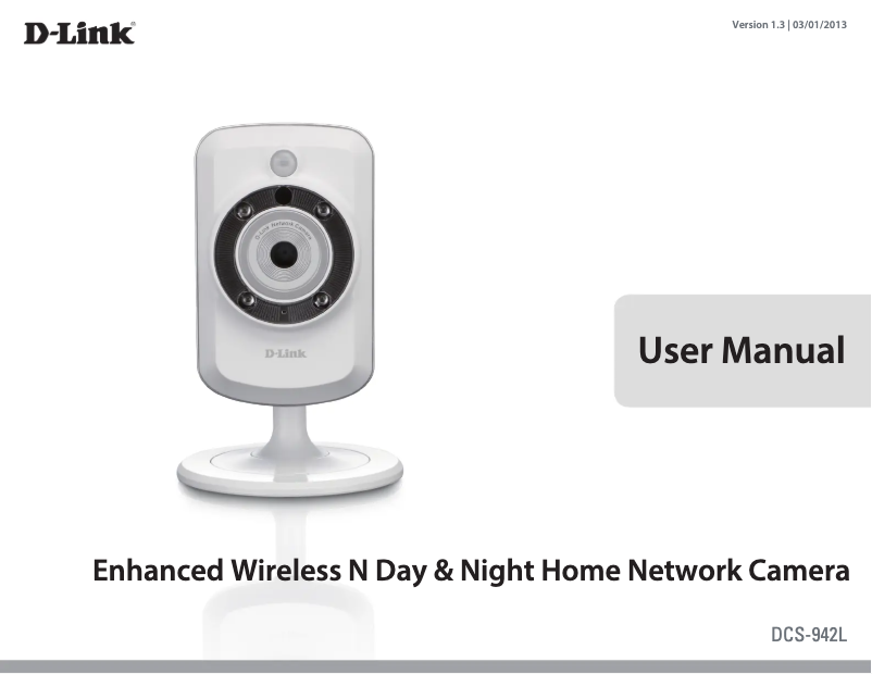 Page 1 de la notice Manuel utilisateur D-Link DCS-942L