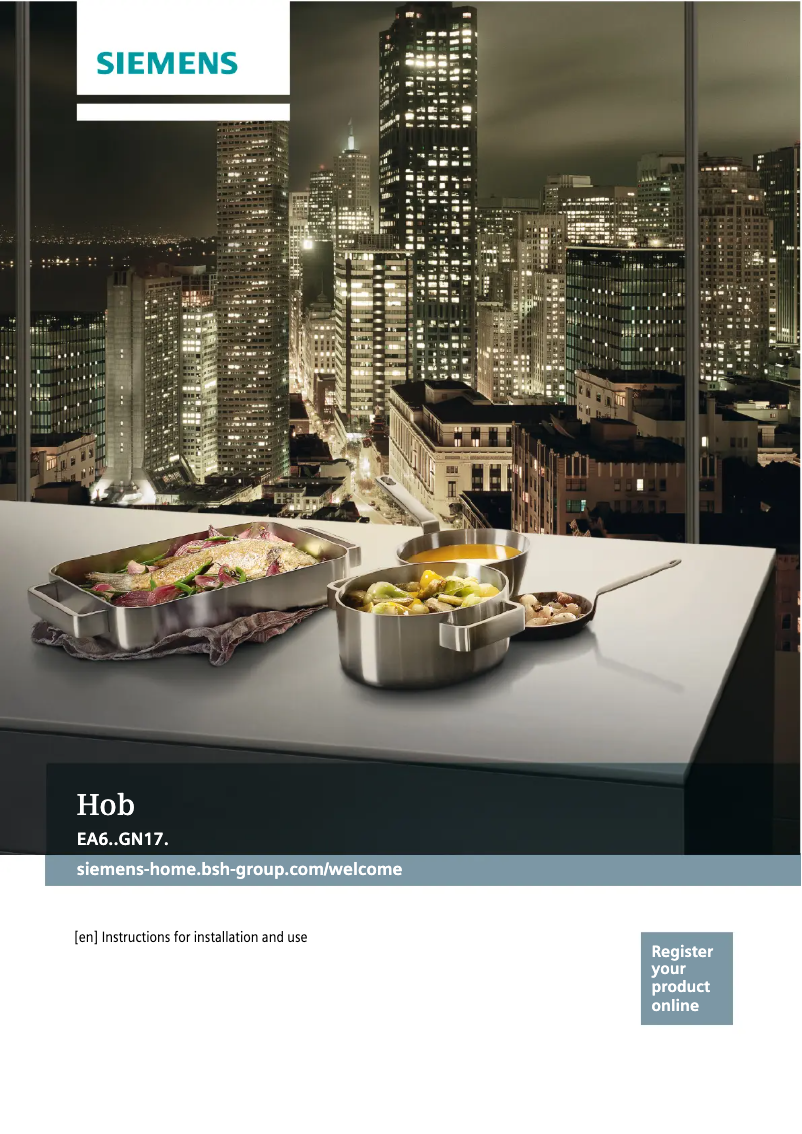 Page 1 de la notice Manuel utilisateur Siemens iQ300 EA601GN17