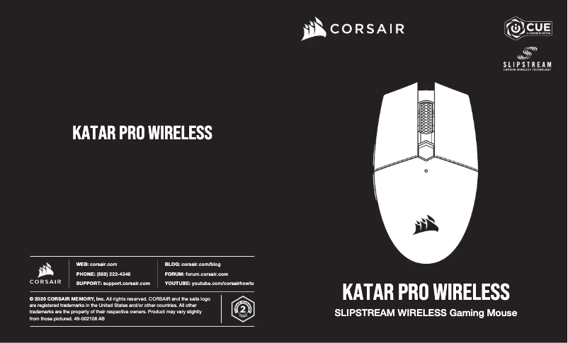 Image de la première page du manuel de l'appareil Katar Pro Wireless