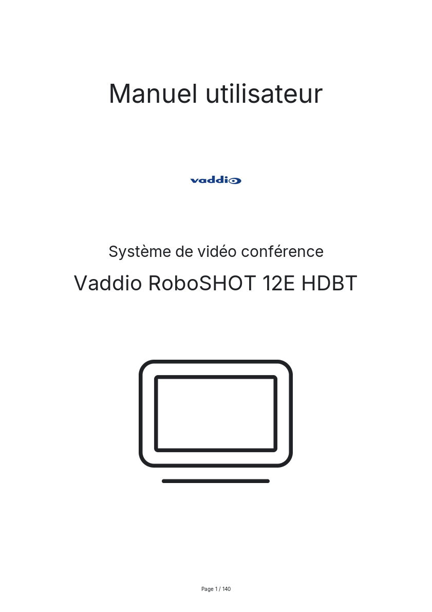 Image de la première page du manuel de l'appareil RoboSHOT 12E HDBT