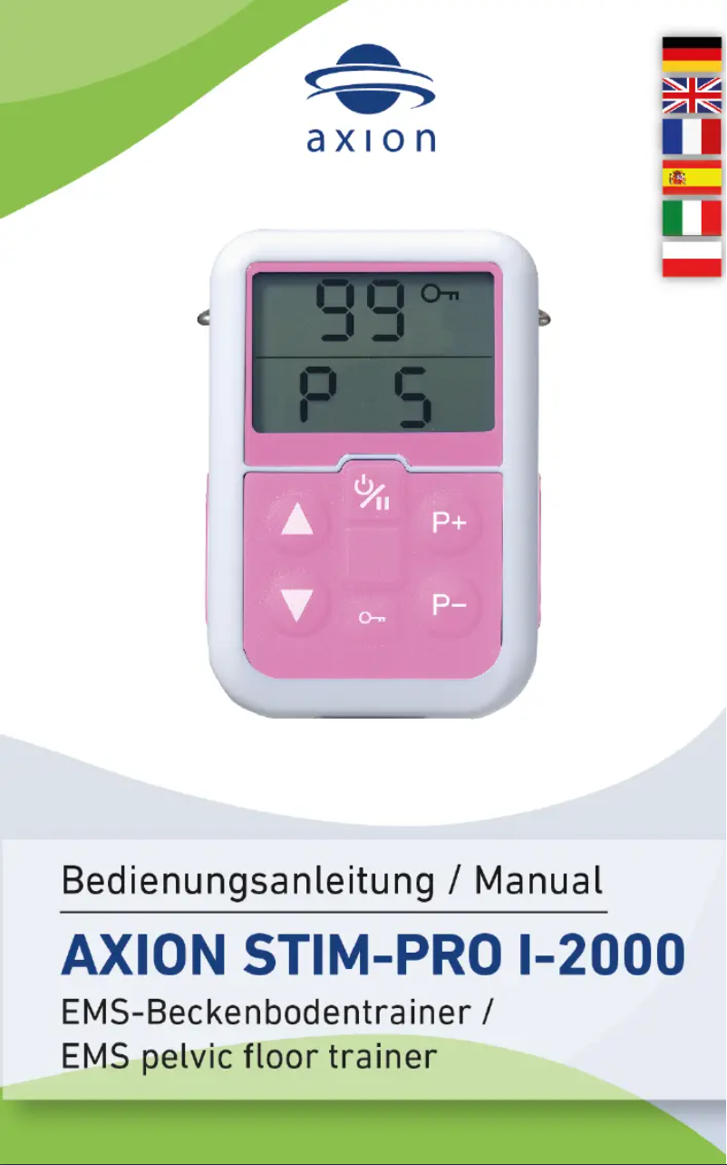Page n°1 - Manuel utilisateur Axion STIM-PRO I-2000