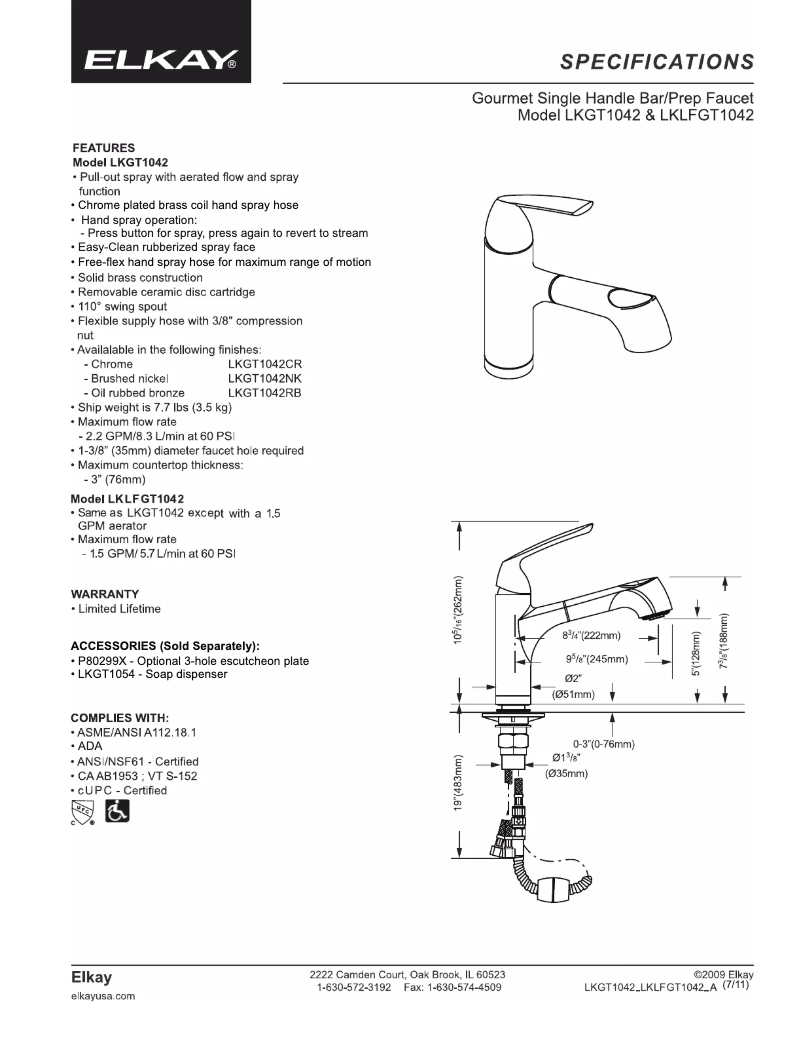 Image de la première page du manuel de l'appareil LKLFGT1042CR