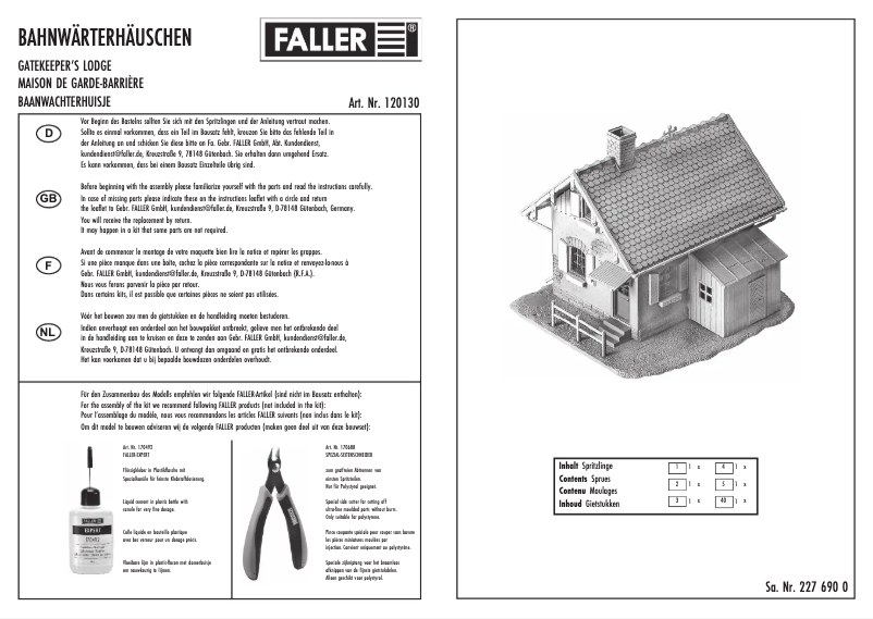 Page n°1 - Manuel utilisateur Faller 120130