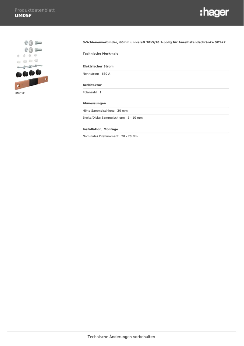 Image de la première page du manuel de l'appareil UM05F