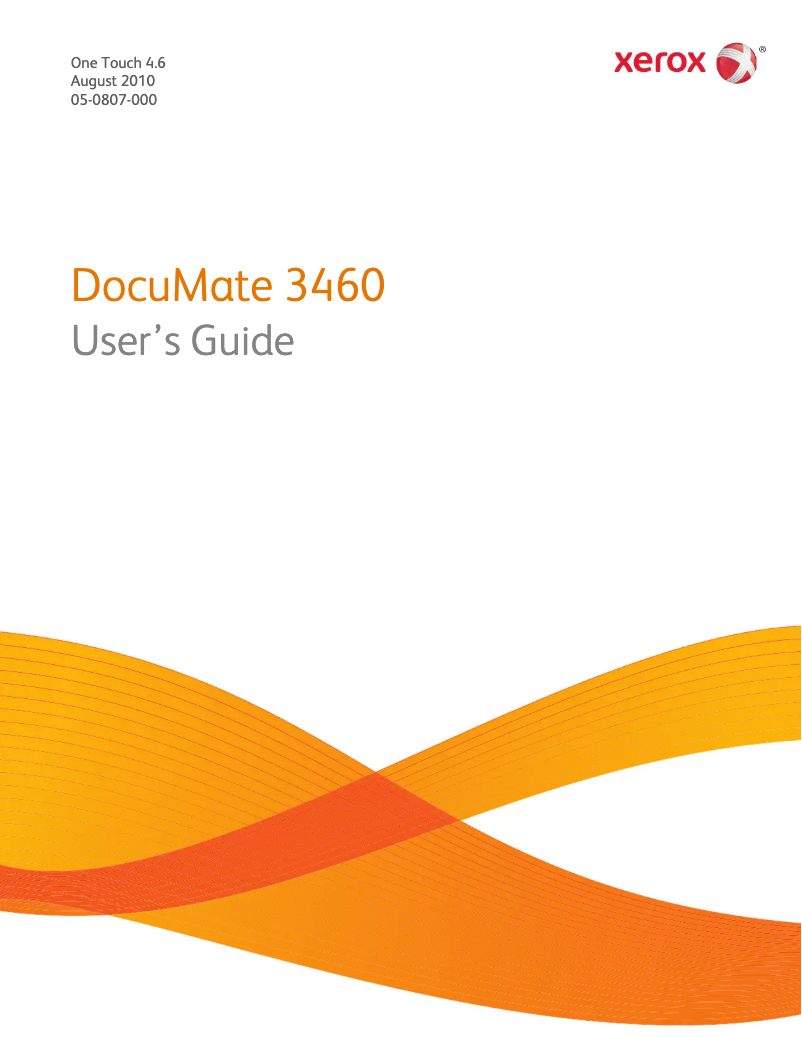Page n°1 - Manuel utilisateur Xerox DocuMate 3460