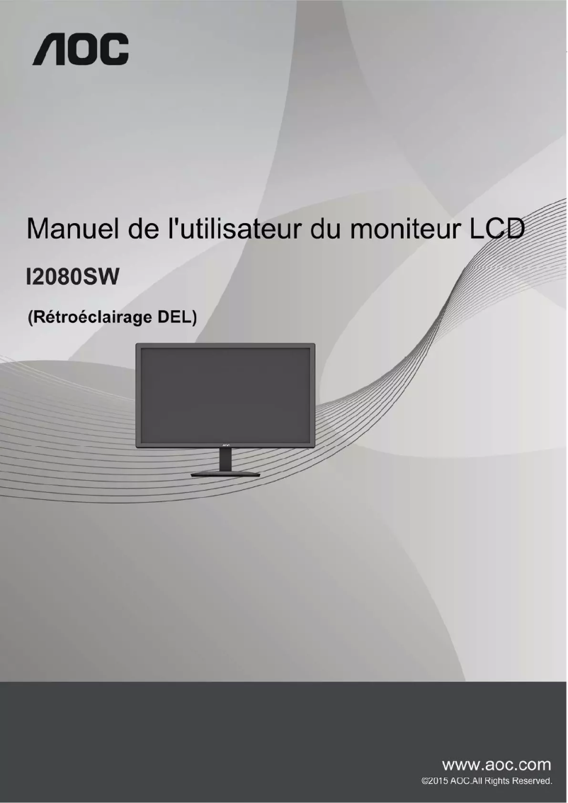 Page n°1 - Manuel utilisateur AOC Value-line I2080SW