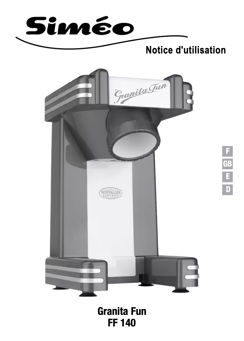 Page 1 de la notice Manuel utilisateur Domena FF140