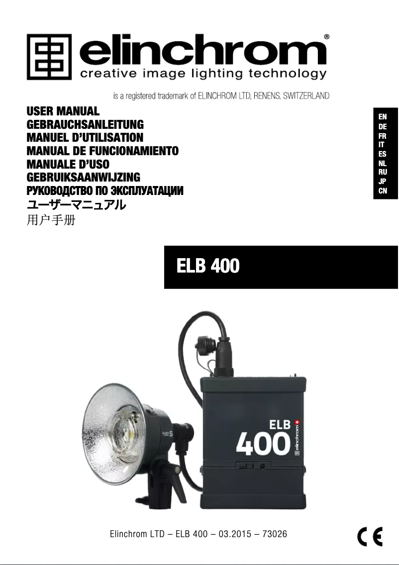 Image de la première page du manuel de l'appareil ELB 400
