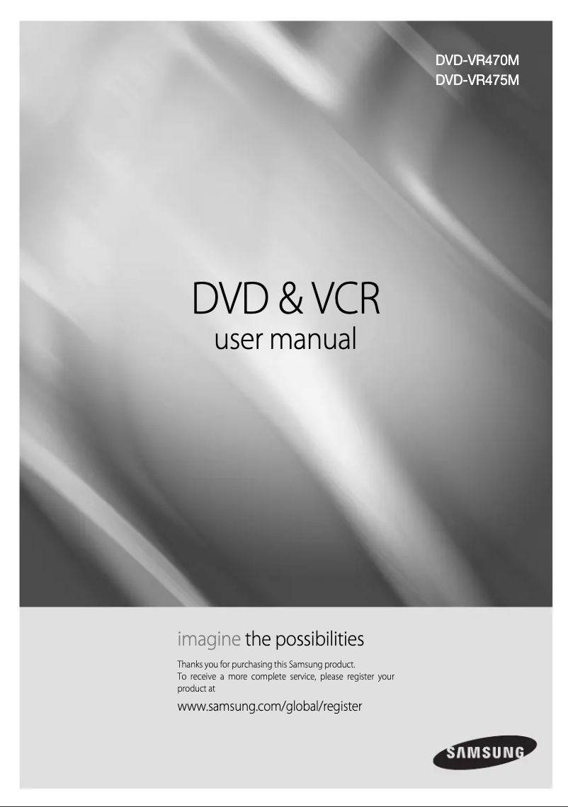 Page n°1 - Manuel utilisateur Samsung DVD-VR470M