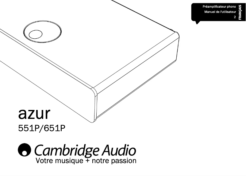 Image de la première page du manuel de l'appareil Azur 651P