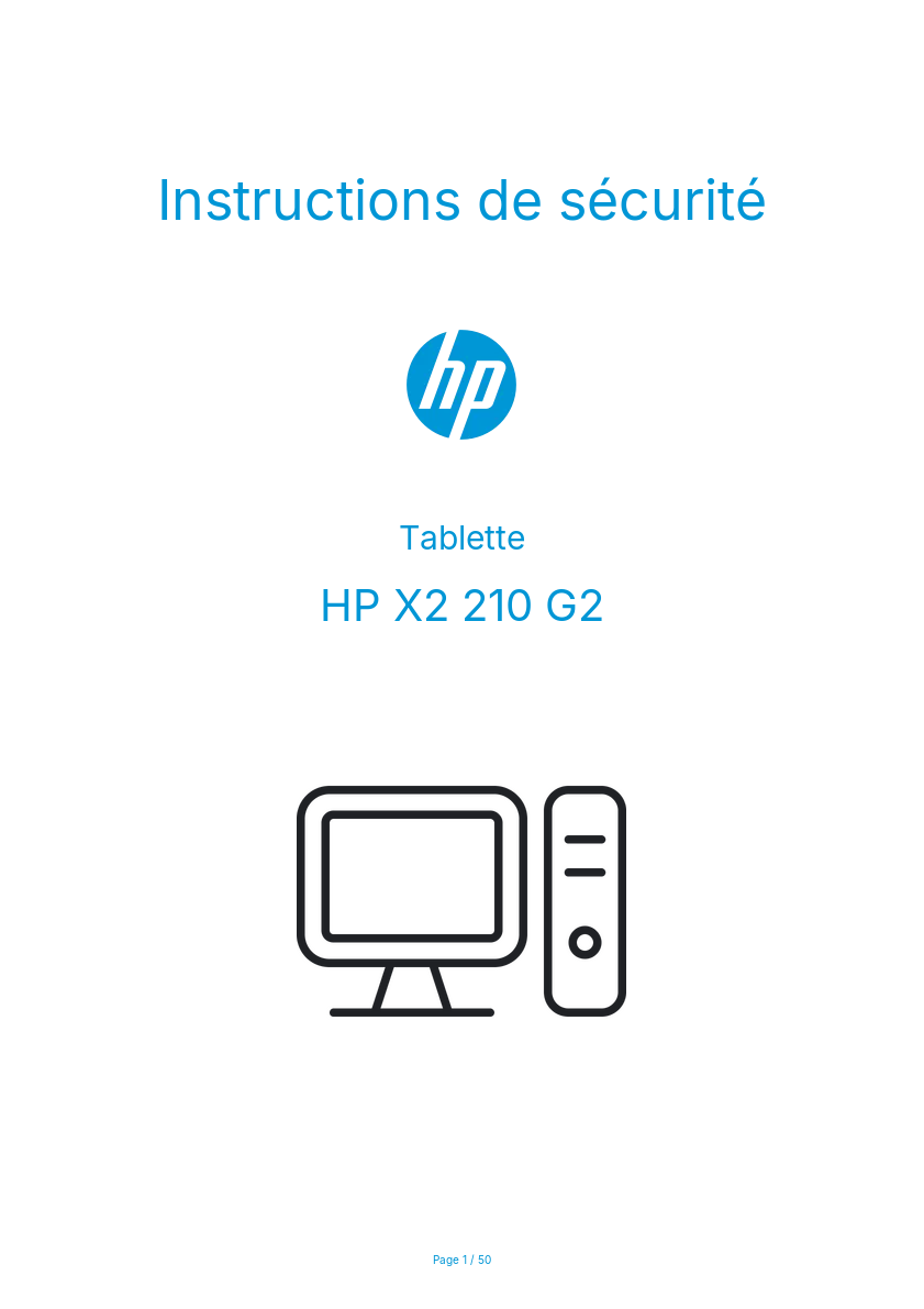 Image de la première page du manuel de l'appareil X2 210 G2