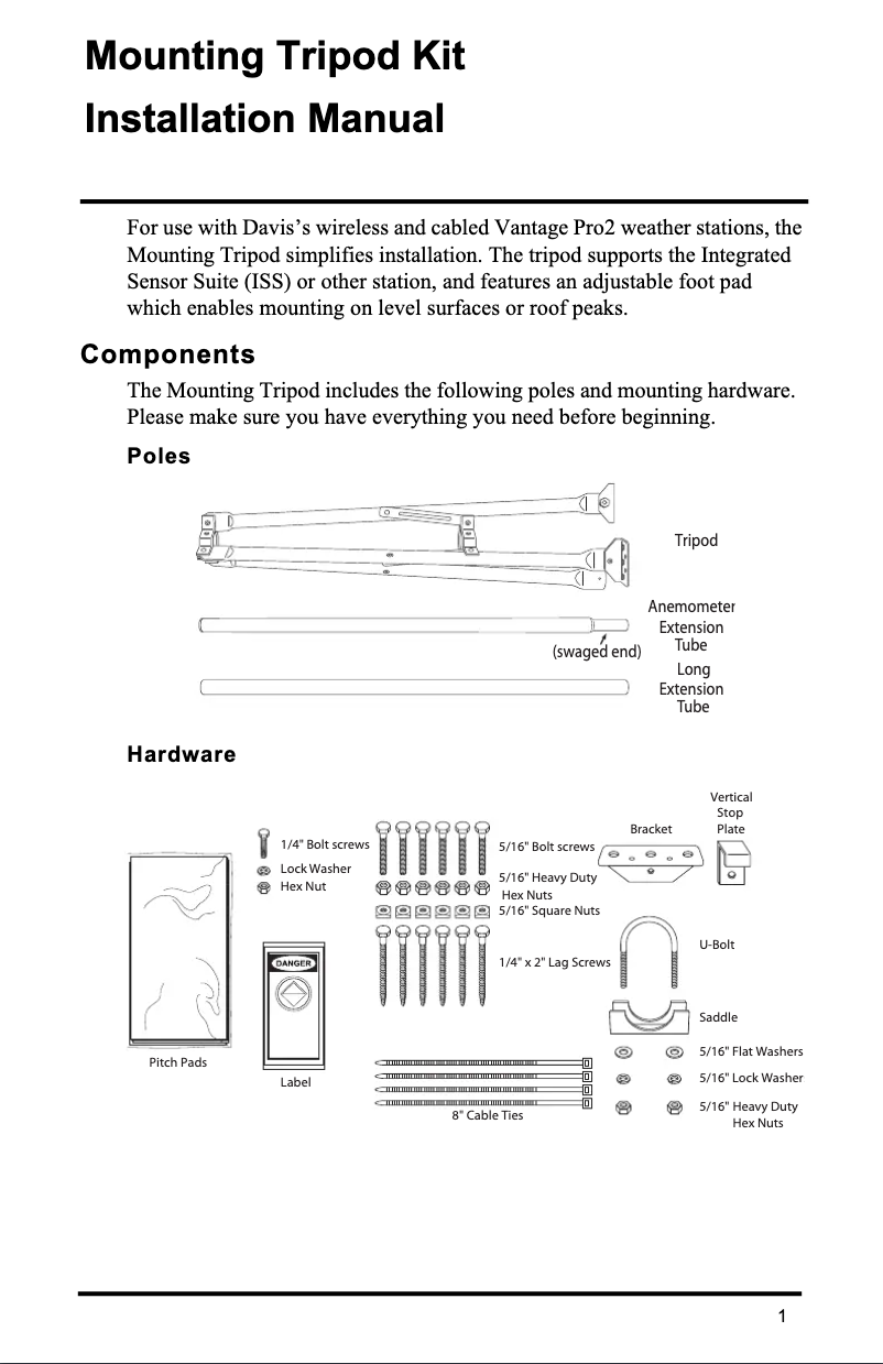 Image de la première page du manuel de l'appareil 7716 tripod