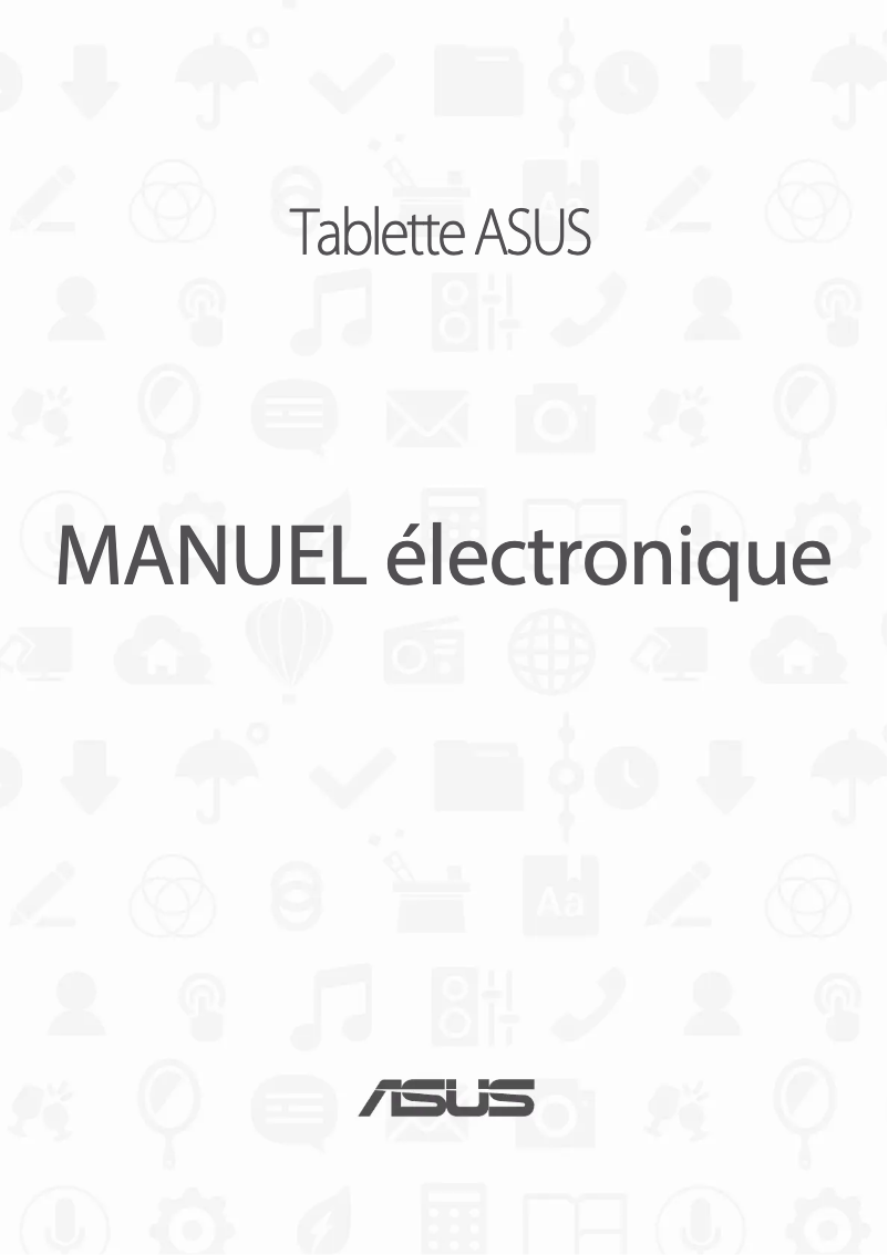 Page 1 de la notice Manuel utilisateur Asus ZenPad Z380KL