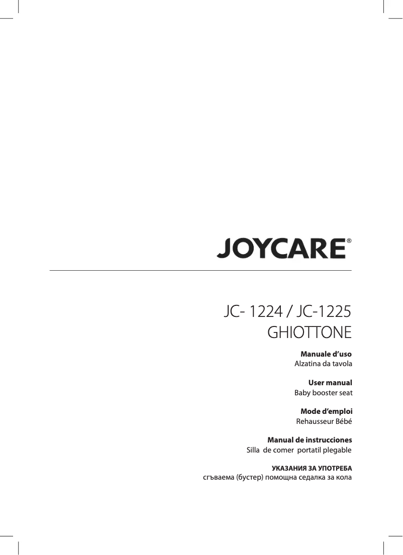 Página 1 del manual Manual de usuario Joycare Ghiottone JC-1224