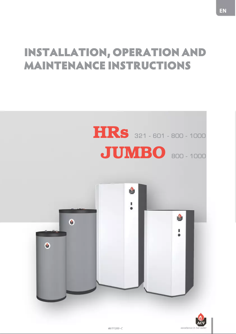 Página 1 del manual Manual de usuario ACV HRs 1000