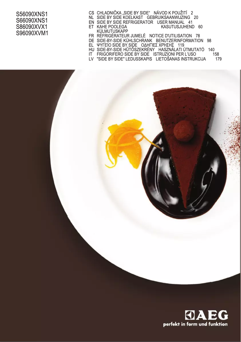 Page 1 de la notice Manuel utilisateur AEG S86090XVX1