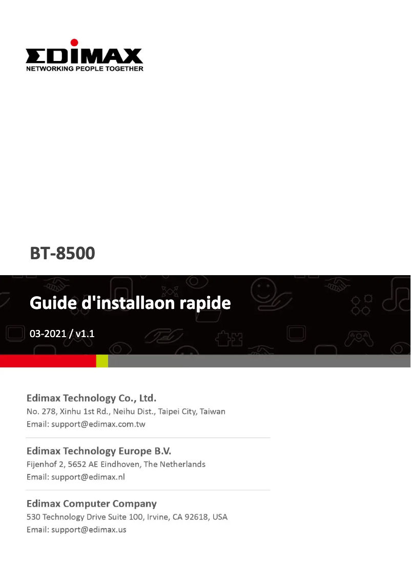 Page n°1 - Manuel utilisateur Edimax BT-8500