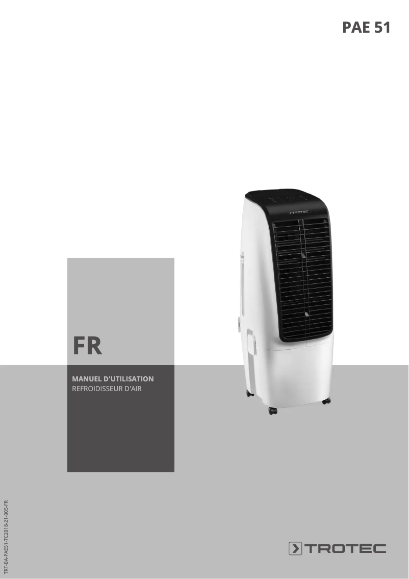 Page n°1 - Manuel utilisateur Trotec PAE 51 in