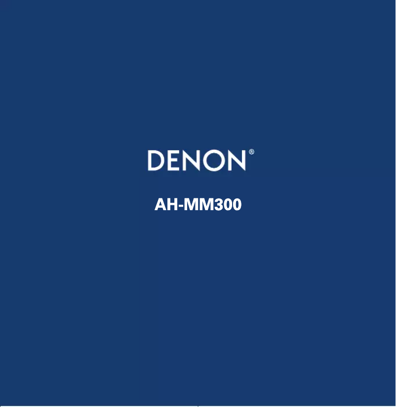 Imagen de la primera página del manual del dispositivo AH-MM300