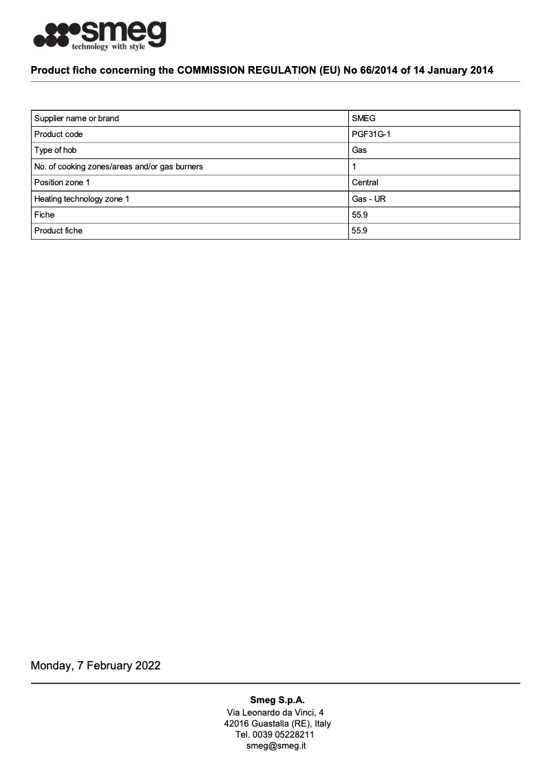 Image de la première page du manuel de l'appareil PGF31G-1