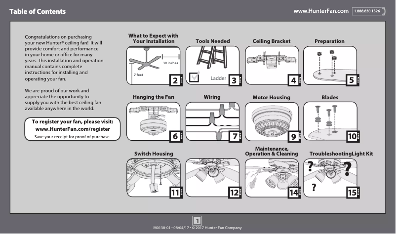 Page 1 de la notice Manuel utilisateur Hunter Newsome