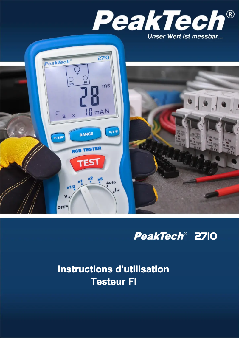 Page n°1 - Manuel utilisateur PeakTech 2710