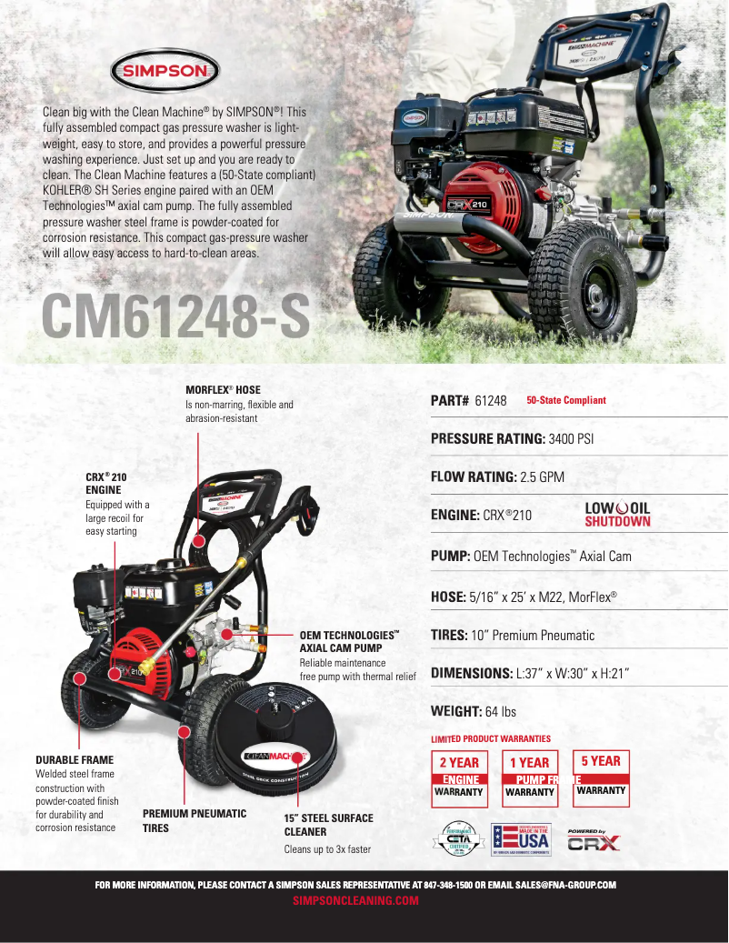 Image de la première page du manuel de l'appareil CM61248-S