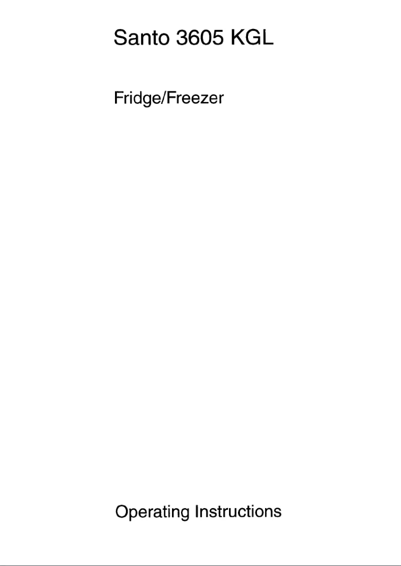 Page 1 de la notice Manuel utilisateur AEG Santo 3605 KGL