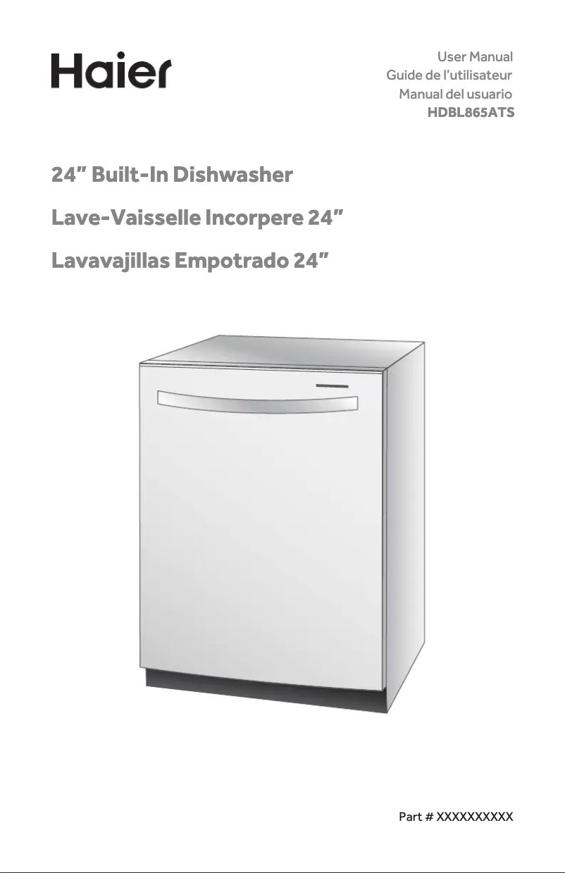 Page n°1 - Manuel d'utilisation et d'entretien Haier HDBL865ATS
