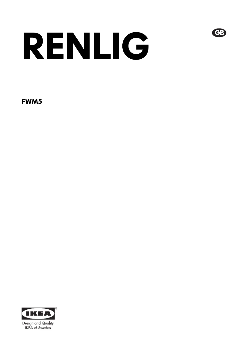Page 1 de la notice Manuel utilisateur Ikea RENLIG FWM5
