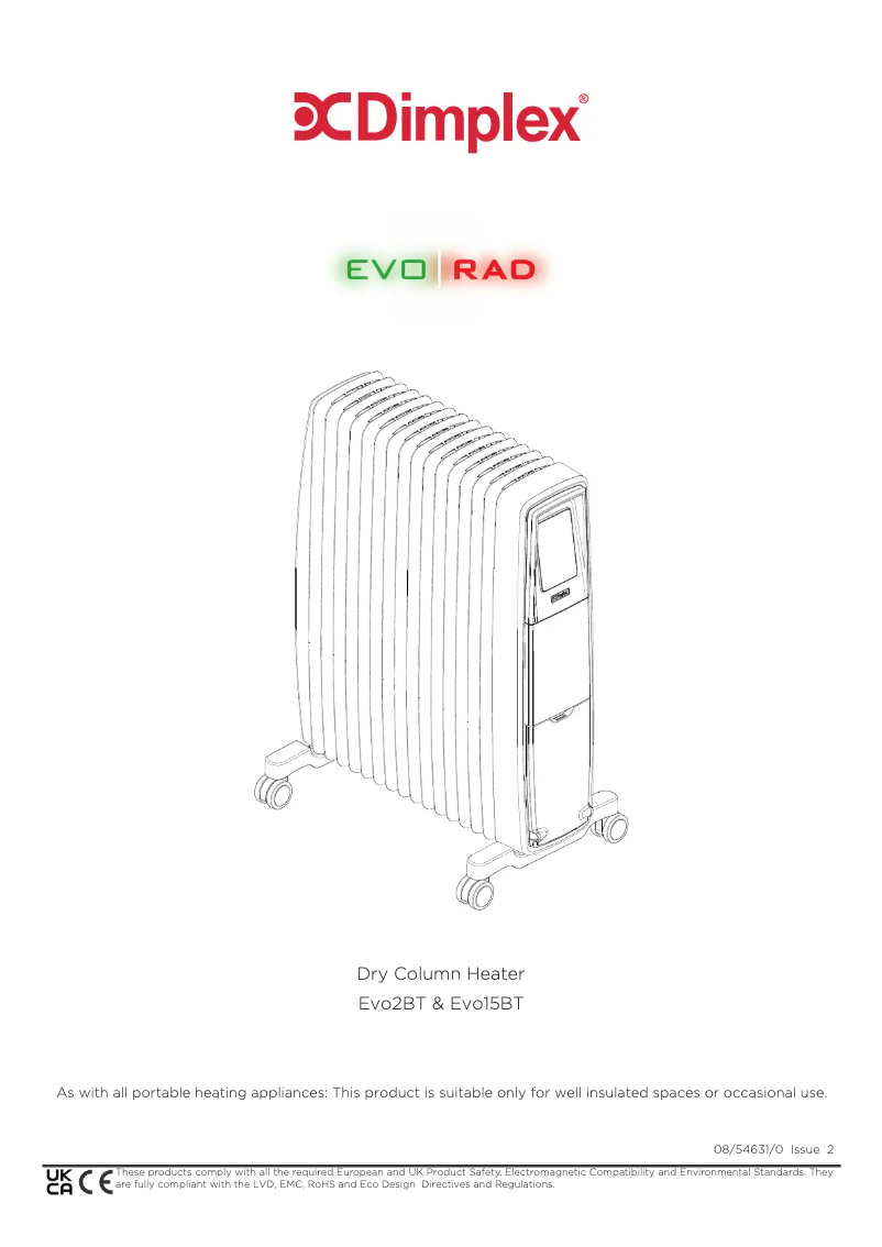 Page 1 de la notice Manuel utilisateur Dimplex EVO2BTA
