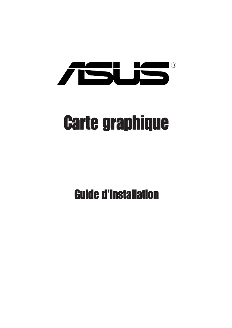 Page 1 de la notice Guide d'installation Asus A9200SE/T/64M