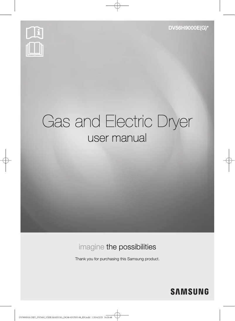 Page n°1 - Manuel utilisateur Samsung DV56H9000GP